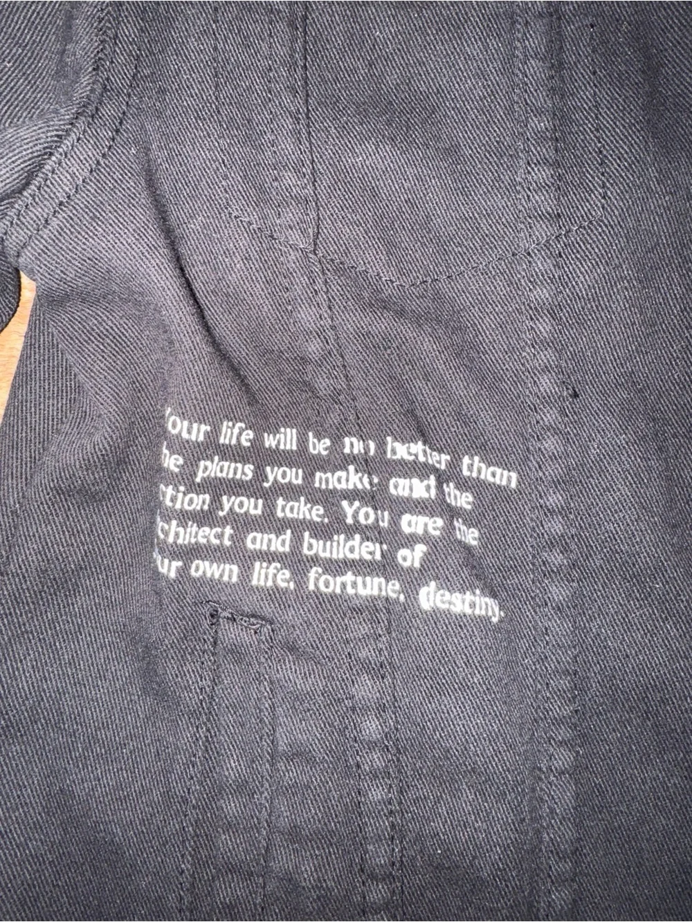 Good Fortune Two-Tone Women’s Denim Jacket - Black & Light Blue